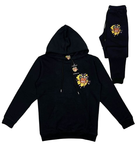 Pardon My Back I Got 100% StreetCred Jogger Set - Black
