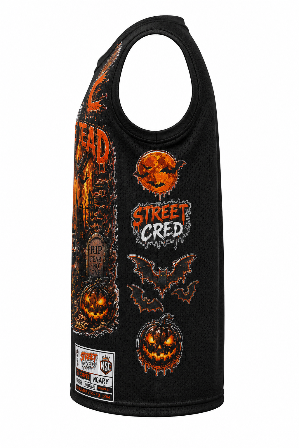 Mr. Street Cred® Dead Court #23 Halloween Premium Mesh Jersey – Limited Edition