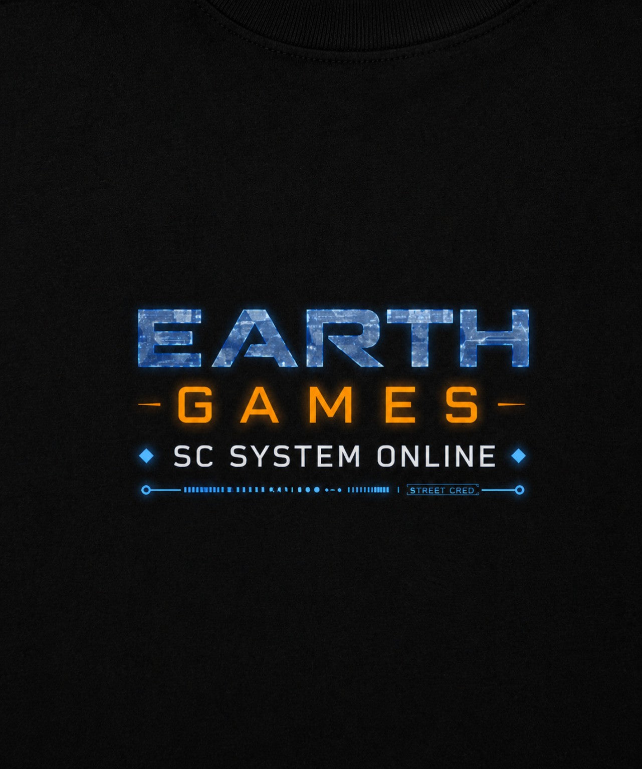 Earth Games Logo T-Shirt – SC System Online Streetwear Tee (Black)