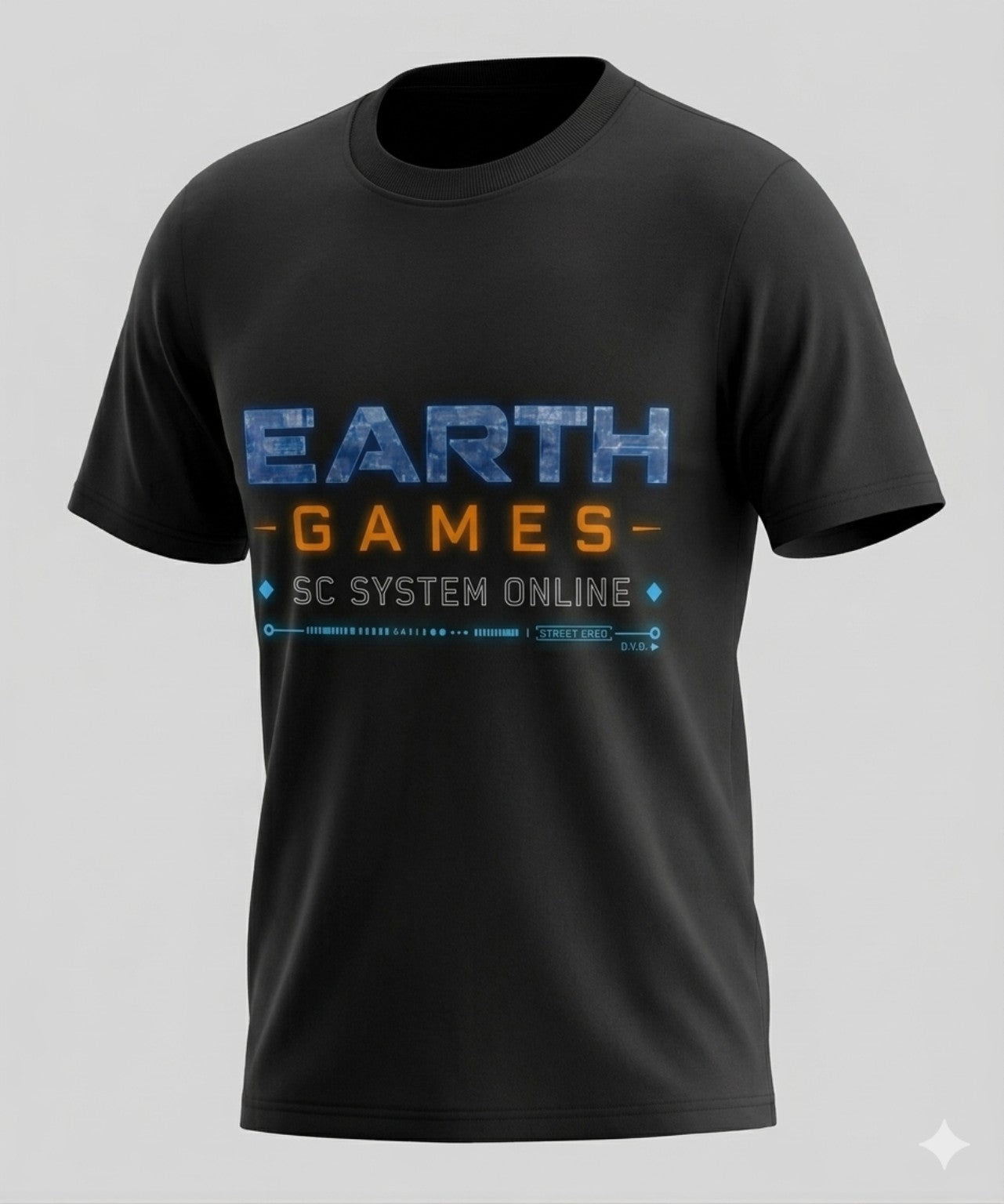 Earth Games Logo T-Shirt – SC System Online Streetwear Tee (Black)