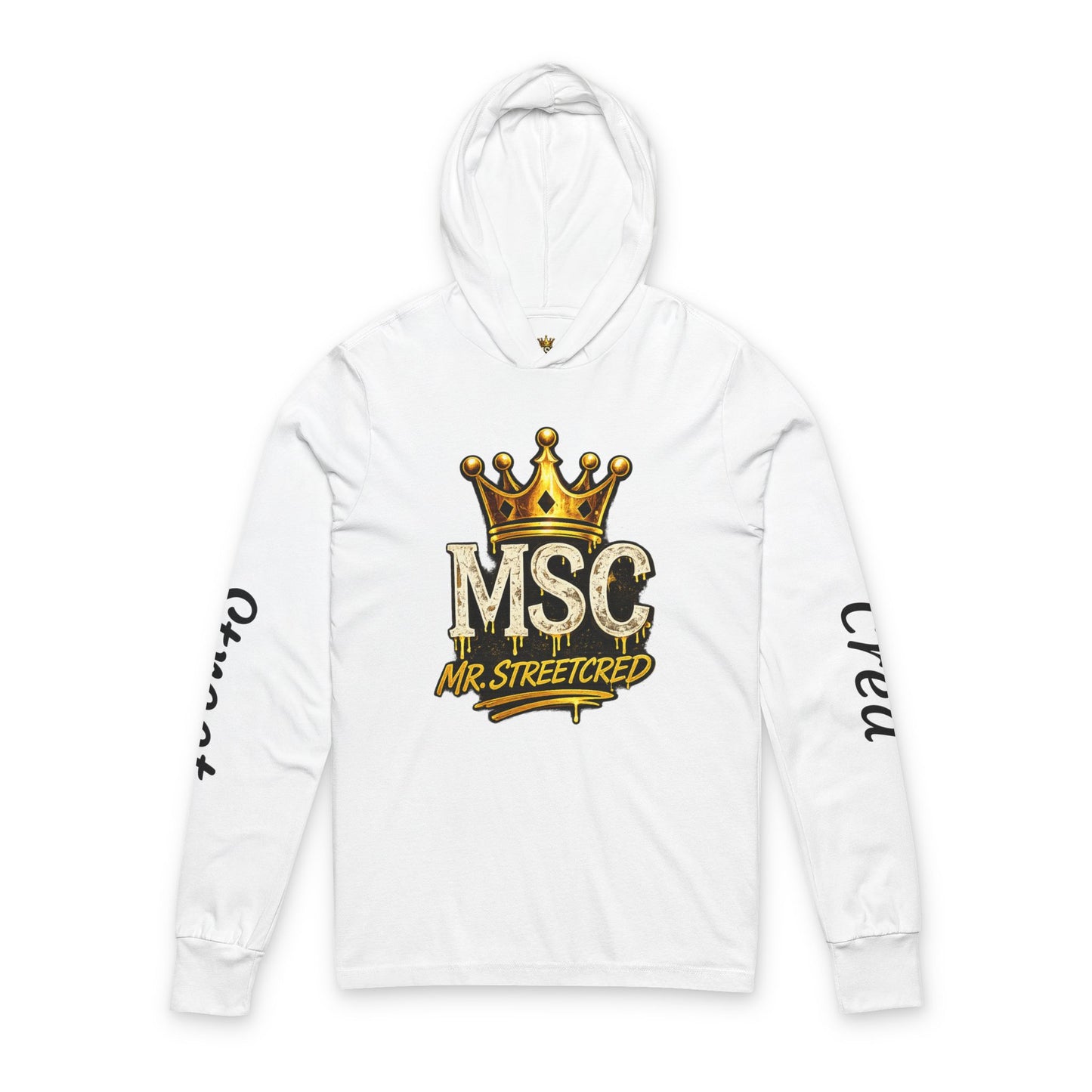 Mr. Streetcred MSC Hooded Long Sleeve Tee — Money Status Credibility Graphic