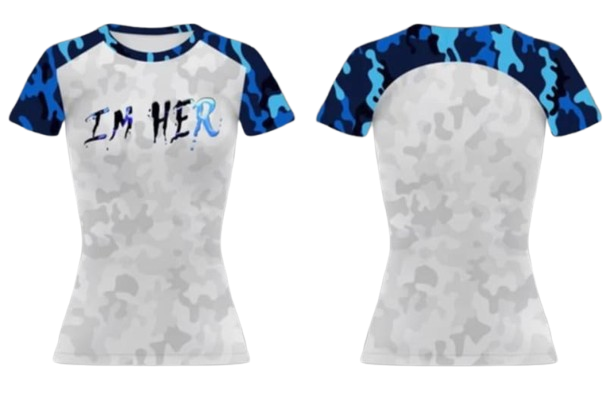 Blue Camouflage Im Her Shorts
