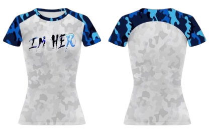 Blue Camouflage Im Her Shorts