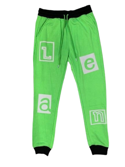 Lean Ba Ba-I Need My Medicine Collection-Lime Green Joggers