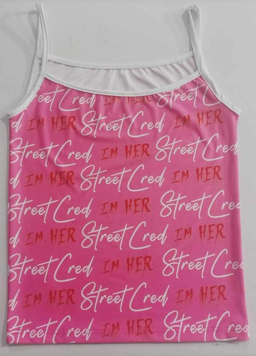 Pink and white Im Her Short Set