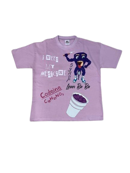 Lean Ba Ba-I Need My Medicine Collection-Purple T shirt