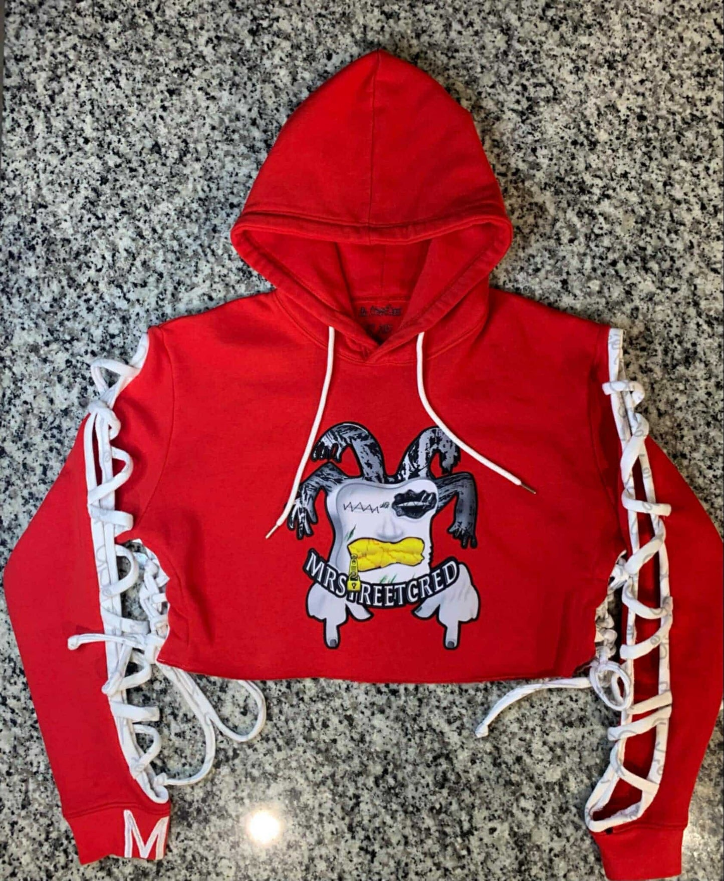 Mr StreetCred Cropped Hoddie-Red