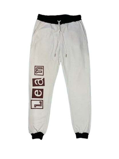 Lean Ba Ba-I Need My Medicine Collection-White Joggers