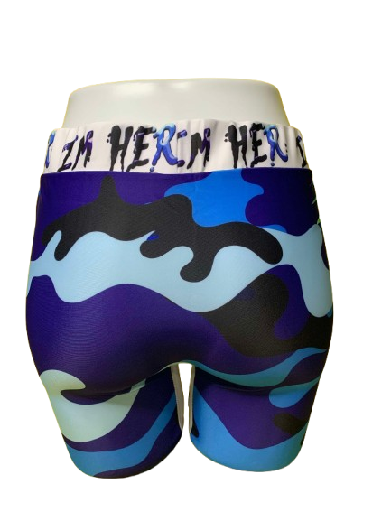 Blue Camouflage Im Her Shorts