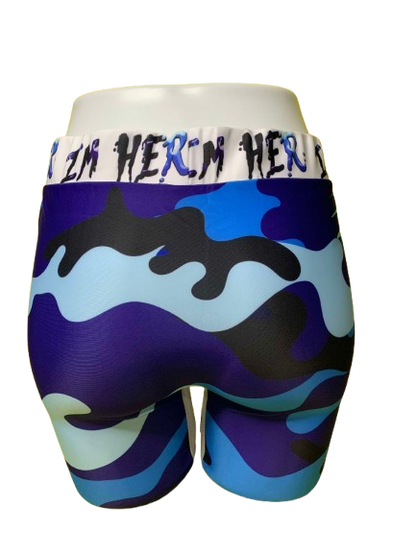 Blue Camouflage Im Her Shorts