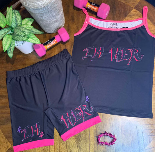 Black Im Her Short Set