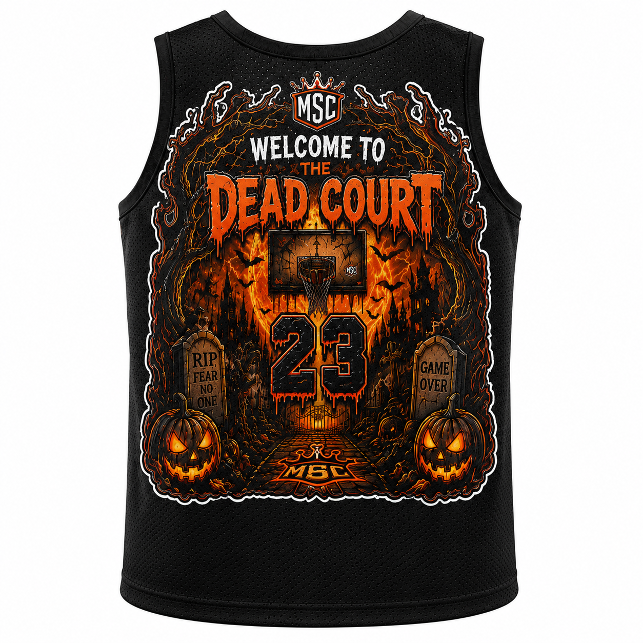 Mr. Street Cred® Dead Court #23 Halloween Premium Mesh Jersey – Limited Edition