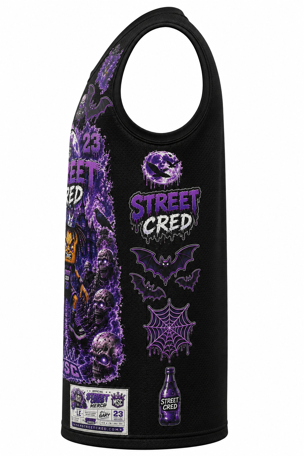 Mr. Street Cred® Purple Reign Dead Court #23 Halloween Premium Mesh Jersey