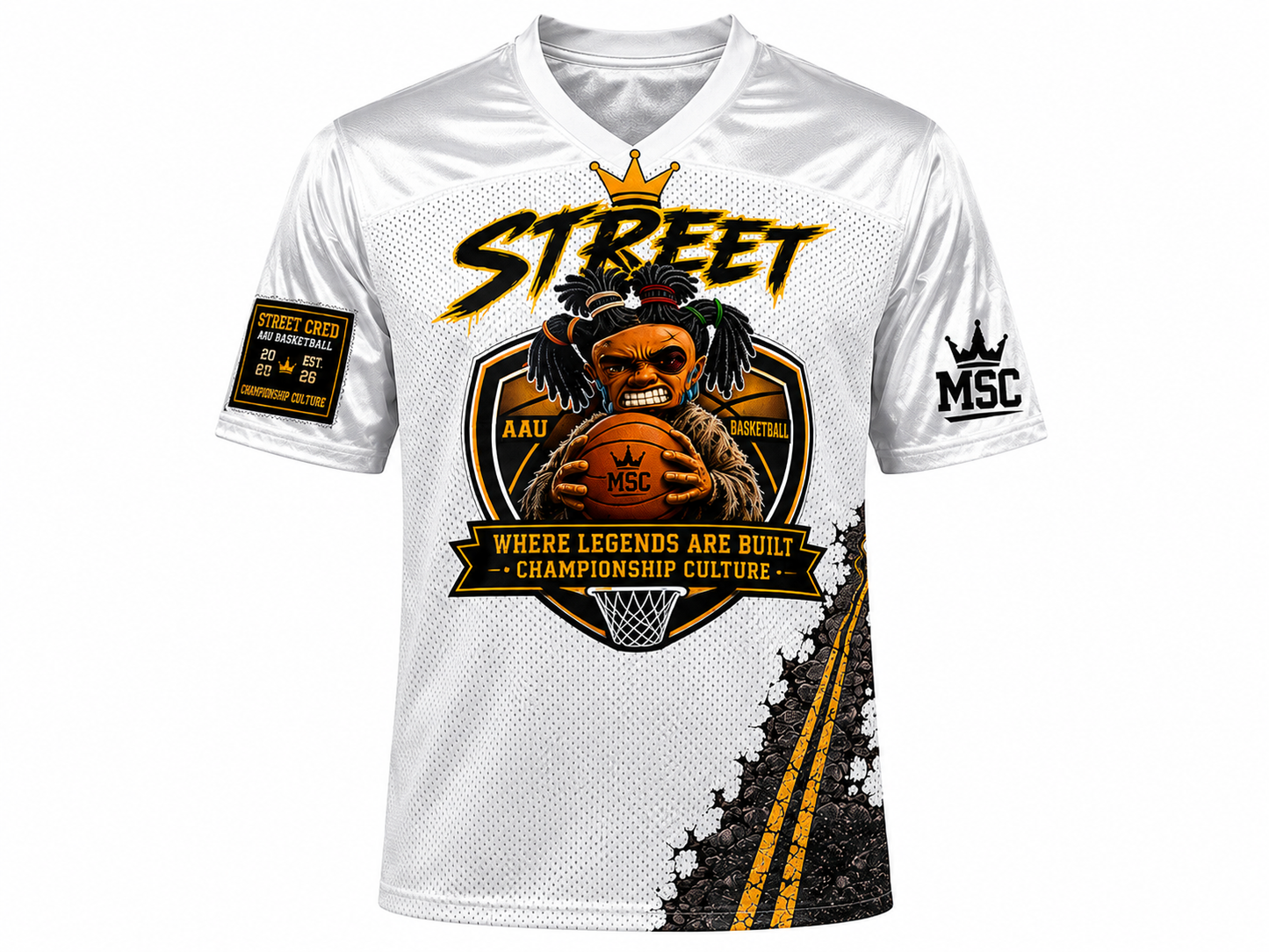 Mr. Street Cred® Bread Head #74 Championship Culture Premium Mesh Football Jersey