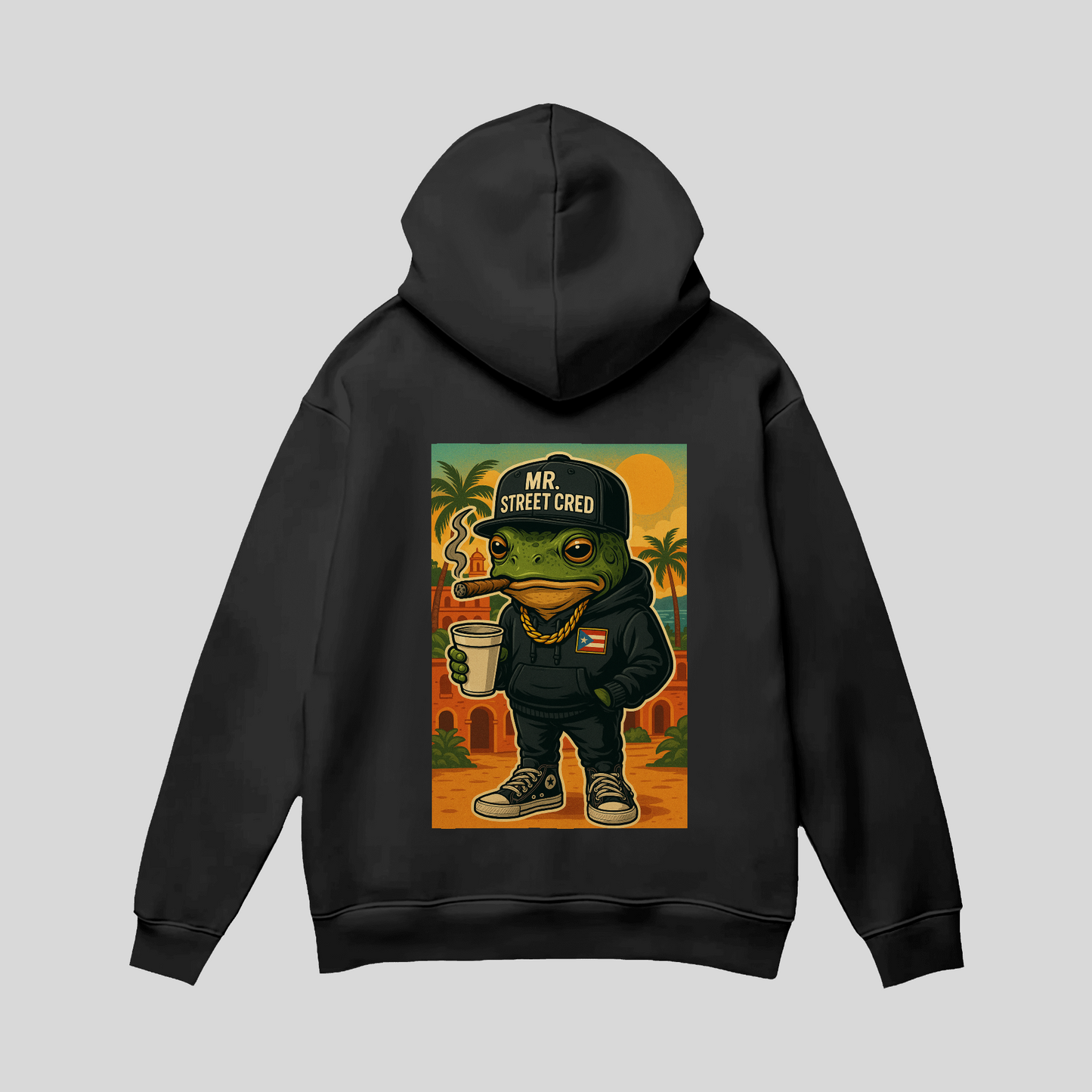 Rican Frog Hoodie | Street Cred Streetwear