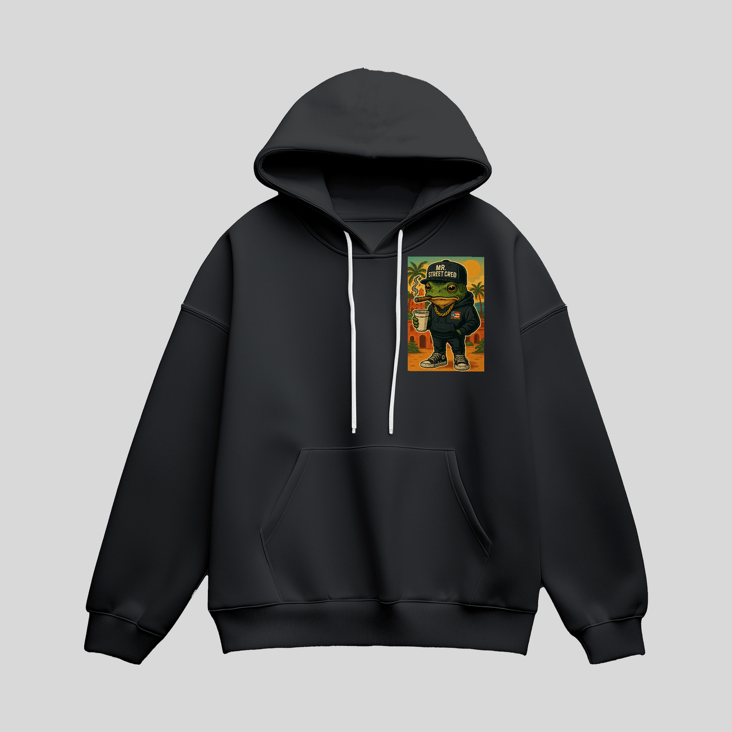 Rican Frog Hoodie | Street Cred Streetwear