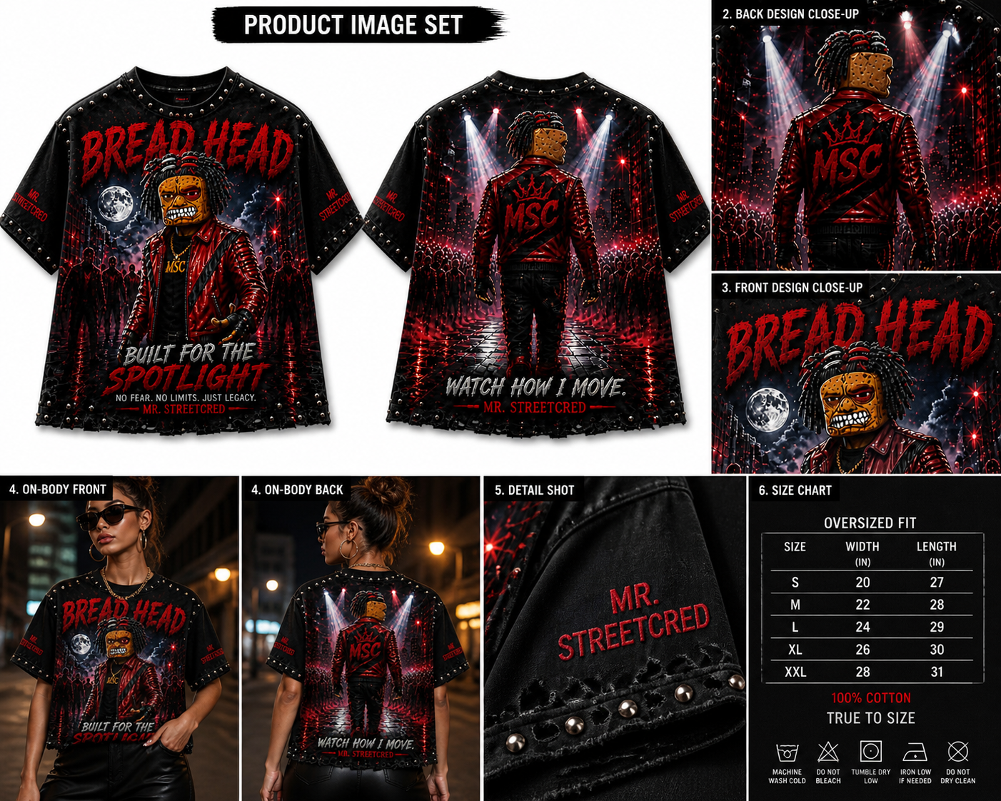 Bread Head Built For The Spotlight T-Shirt | Street Cred Graphic Tee