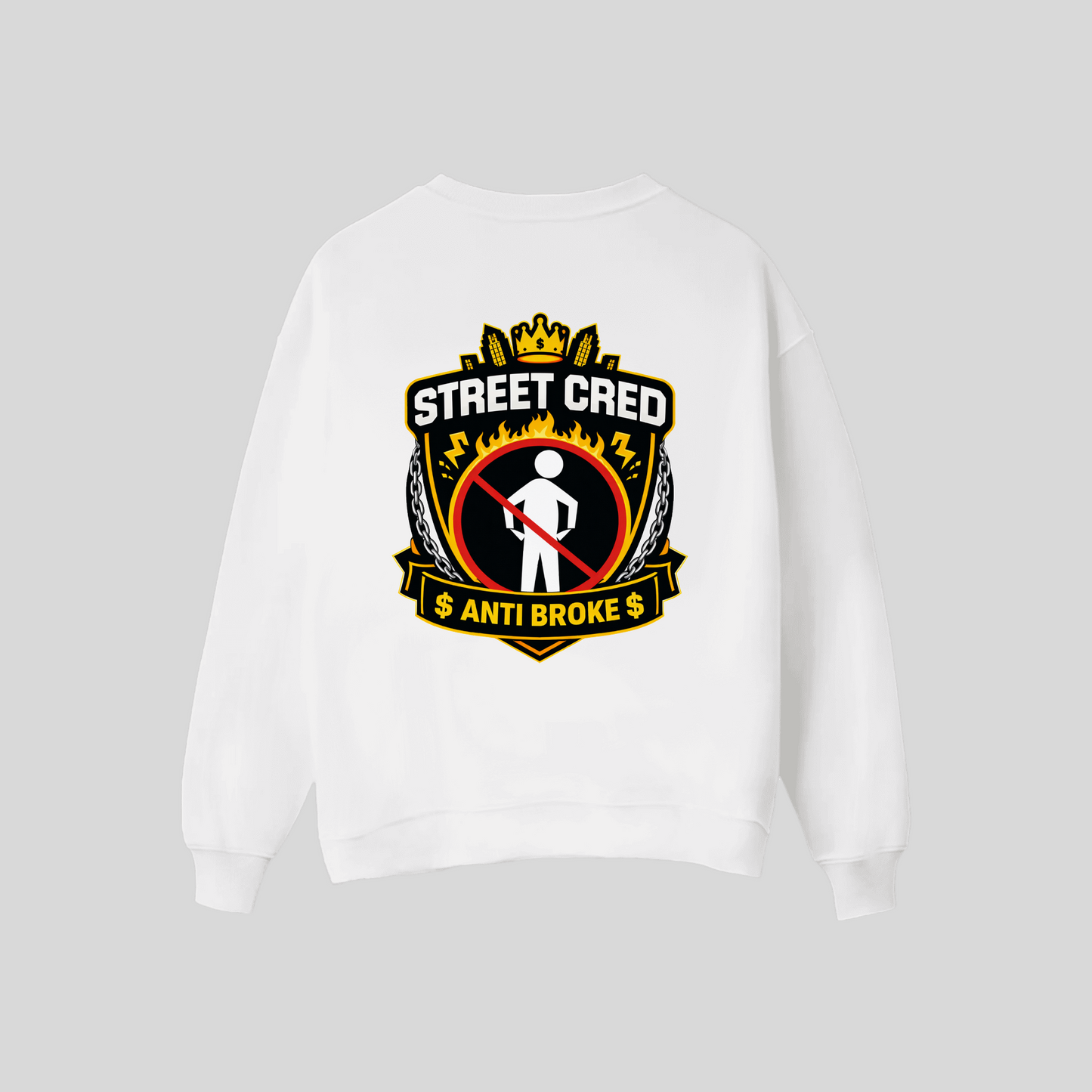 Anti-Broke Flame Sweater | Street Cred